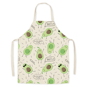 Nouveau tablier de cuisine en lin léger d'été unisexe Tablier de ménage en polyester sans manches avec design de fruits réutilisable - Product Image 5