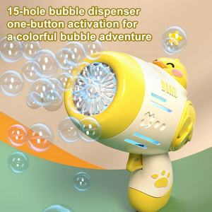 Grande demande OEM Mitrailleuse à bulles automatique d'extérieur Pistolet à bulles soufflante 12 trous Mitrailleuse Bazooka à bulles pour enfants - Product Image 2