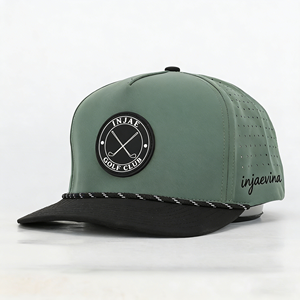 Gorra de Golf Personalizada con Logotipo, 5 Paneles, Parche de Goma, Cierre a Presión, Impermeable, Gorra de Béisbol con Cuerda para Exteriores, Ajustable - Product Image 1