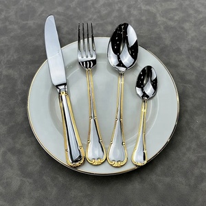 Service de <span class=keywords><strong>couverts</strong></span> polonais en acier inoxydable pour mariage à logo personnalisé <span class=keywords><strong>Couverts</strong></span> en métal durable en <span class=keywords><strong>rose</strong></span> blanc et argent avec or <span class=keywords><strong>rose</strong></span> - Product Image 2