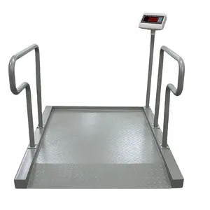 BR-DWS01 300千克健康人体称重原理医院成人机械体重高度透析轮椅秤
