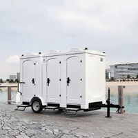 2025 Remorque de cabine de toilette de panneau isolant extrudé en Composite de fibre de verre portable de luxe pour une utilisation en extérieur
