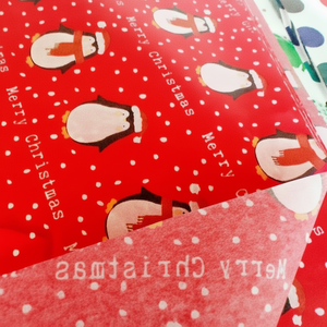 Papier d'emballage en papier kraft imprimé sur mesure, transparent, résistant à l'humidité et biodégradable, production directe en usine - Product Image 1