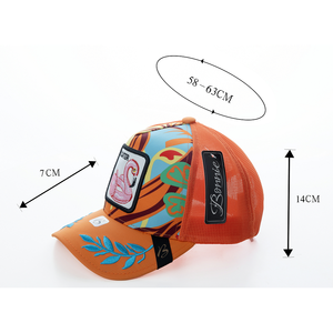 Cappello Trucker Bonnie in Tessuto a Rete, 6 Pannelli, Ricamo sul Pannello Frontale, Unisex, per Adulti, Casual, Primavera-Estate, Traspirante e Impermeabile - Product Image 1