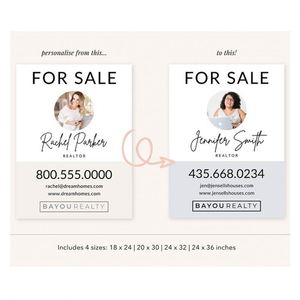 Impression de panneaux immobiliers personnalisés avec logo, panneaux de jardin, panneaux de vente immobilière pour la promotion des agents immobiliers - Product Image 2