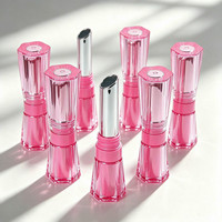 Tubes à gloss à lèvres en plastique transparent rechargeables avec bouchon à vis