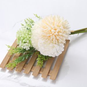 <span class=keywords><strong>Oeillets</strong></span> artificiels fleur soie oeillet Bouquet feuille verte pour la maison fête mariée mariage Festival décor - Product Image 2