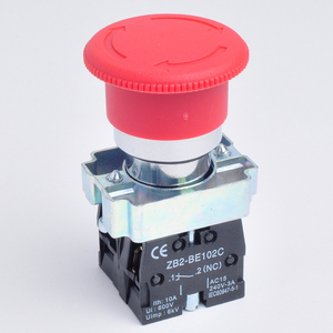 Botón de Paro de Emergencia XB2-BS542, 30mm 40mm 60mm, Cabeza de Hongo Roja, Autobloqueante, 1NO1NC, Metal y Plástico para Máquinas - Product Image 5
