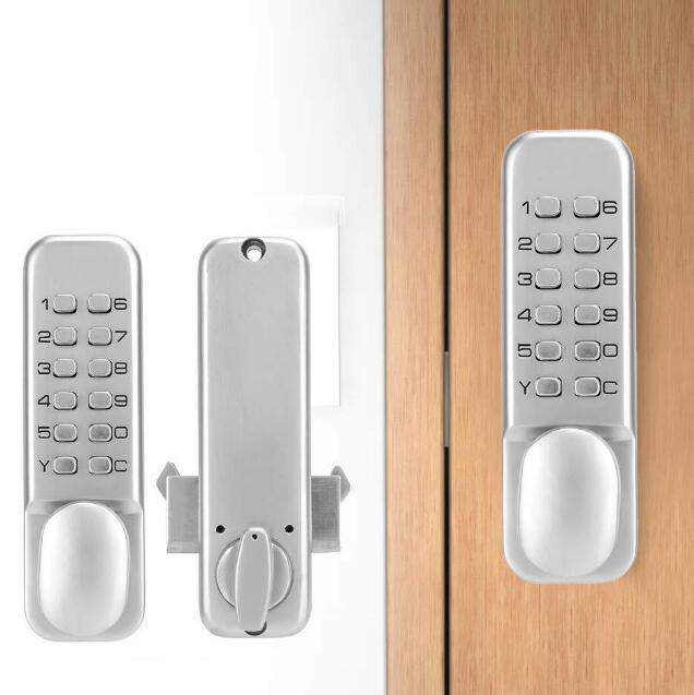 FS6998 New waterproof glass door lock combination button aluminum art sliding door outdoor mechanical password lock