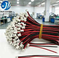 كابل توصيل مخصص بموصل JST PH 2.0 مم ثنائي السن، أحمر وأسود 22AWG، مكشكش مسبقًا لشرائط LED والأجهزة والإلكترونيات