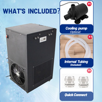 Refroidisseur de glycol automatique 1HP avec pompe et PLC, machine de fermentation pour brassage domestique, 110V-220V, 4600 BTU, cuve sous pression -5~35°C, R32