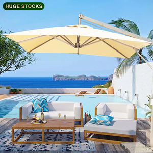 Muebles de jardín Paraguas Led <span class=keywords><strong>Playa</strong></span> Patio Sombrillas Tamaño grande <span class=keywords><strong>con</strong></span> <span class=keywords><strong>solar</strong></span> 3M <span class=keywords><strong>Sombrilla</strong></span> comercial al aire libre Paraguas resistente - Product Image 1