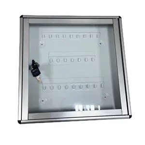 Key Cabinet Wall Mounted Locking key holding box safe Aluminum alloy anodized Acrylic glass door