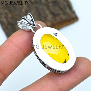 Exclusif Femmes Citrine Pendentif Nouvelle Arrivée Designer Gemstone Citrine Personnalisable Charme Pendentif Femmes Prix - Product Image 3