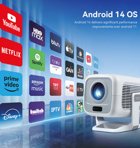 Proyector de Cine en Casa Inmersivo <span class=keywords><strong>4K</strong></span> LED con Enfoque Automático |   Android 14 WiFi 6 |   Soporte 1080P 8K |   3D |   Auriculares Portátiles para Dormitorio y Juegos con Cancelación de Ruido de 30dB - Product Image 3