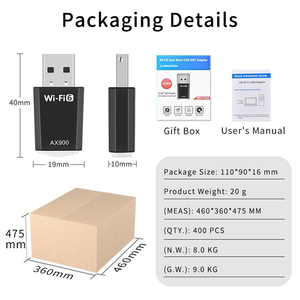 D3249ฟรีไดรเวอร์ AX900 900Mbps WIFI 6 <span class=keywords><strong>Dual</strong></span> <span class=keywords><strong>Band</strong></span> อะแดปเตอร์ไร้สาย <span class=keywords><strong>USB</strong></span> Wi-Fi dongle สำหรับพีซีแล็ปท็อปในสต็อก - Product Image 3