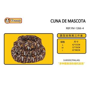 Set di Tre Letti per Animali Domestici Imbottiti in Cotone YM1266 - Product Image 1