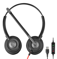 Nouvel arrivage Casque de conférence filaire stéréo Casques téléphoniques Casque USB avec microphone antibruit pour centre d'appels