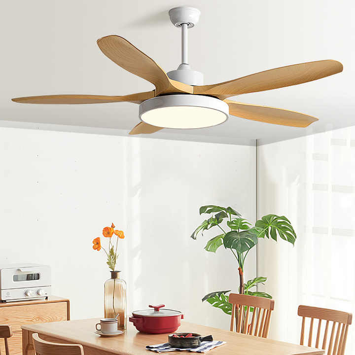 Đèn quạt trần hiện đại đơn giản lớn kiểu Bắc Âu cho phòng ăn phòng khách giường ngủ kèm đèn chùm