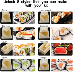 Kit de fabricant de <span class=keywords><strong>sushi</strong></span> blanc 10/11 pièces bricolage professionnel tapis roulants écologiques et outils pour rouleaux de <span class=keywords><strong>sushi</strong></span> à la maison - Product Image 6