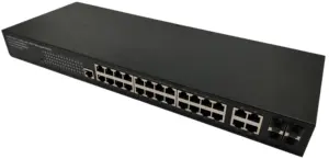 4 RJ45 ile yönetilen ağ anahtarı 24 Port Gigabit 4-Port 1G base-r (SFP)combo