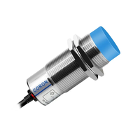 Sensor de Proximidad Capacitivo Sin Contacto M30 de 15 mm, Alimentación de 10-30 VCC, Salida NPN NC, IP67, Cable de 2 m Sin Blindaje, Detección LED Roja