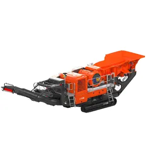 Crawler sỏi tổng hợp nhà máy nghiền theo dõi gắn trên di động sỏi đá hàm Máy Nghiền Trạm Giá máy