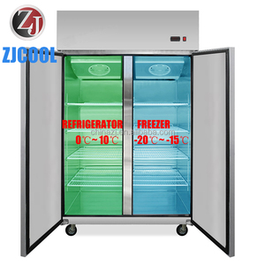 Double Door Commercial Fridge Refrigerator Catering Equipment Kitchen Dual Temp Refrigerator-<b>Freezer</b> ZJ-CR1400 Commercial Refrig - Product Image 1