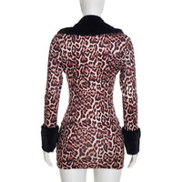 FS18947D Nouveauté Automne 2026 – Ensembles Hauts et Robes Imprimés Léopard pour Femme