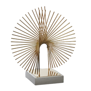 Modern Gold Abstract Metal Art Sculpture Geometric Desk <b>Table</b> <b>Decor</b> Luxury Minimalist Nordic Home Office Craft Centerpiece Gift - Product Image 3