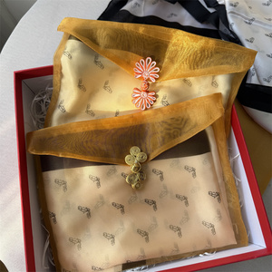 Chuanghua กระเป๋าผ้าพันคอผ้า<span class=keywords><strong>ไหม</strong></span>ออร์แกนซ่าทรงซองจดหมายลายกบจีน - Product Image 4