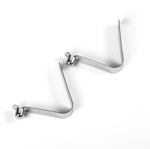 Pinces de poteau poussoir personnalisées en forme de V Pinces à ressort en métal plat pour serrure de tente Pinces à ressort à bouton pression à double tête pour tubes ronds - Product Image 5