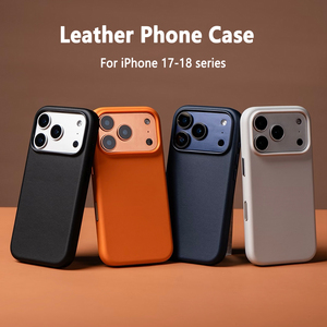 Funda de Cuero Vegano Premium para <span class=keywords><strong>iPhone</strong></span> 18 17 Pro Max, Magnética, Ultra Delgada, Perfil de 1.5mm, Antigolpes, para Negocios - Product Image 2