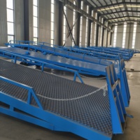 Rampe mobile hydraulique en acier inoxydable Lemax LDR10 8 tonnes 10 tonnes avec garde-corps de 1100 mm pour points de chargement et de déchargement temporaires
