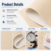 Feutre synthétique PVC imitation cuir tressé, tissu vinyle Rexine pour sacs à main, revêtements de canapé, décoration intérieure, ignifuge