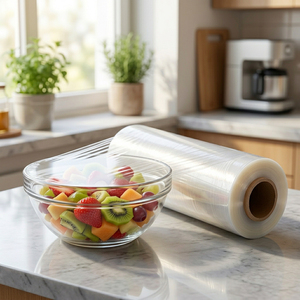 Pellicola Estensibile Metallizzata Morbida per Alimenti, Lunghezza 30m, con Design Autoadesivo per Conservazione Domestica degli Alimenti - Product Image 5