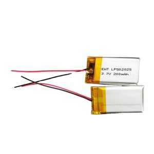Batterie Lipo EWT 3.7V 502025 200mAh Léger Super Petit Rechargeable Intégré PCM Cathode LiNiMnCoO2 - Product Image 2