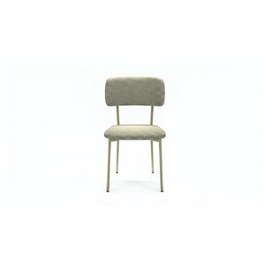 Design <b>Chair</b> With Upholstered Seat And Backrest Painted Metal Frame Multiple Finishes Arka - Product Image 1