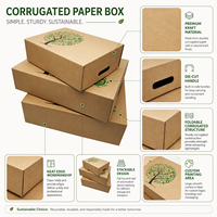 Boîte en carton ondulé personnalisée avec logo OEM, impression de précision, empilable, pour l'emballage écologique des fruits frais, destinée aux marques de vente au détail