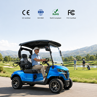 Voiturette de golf électrique 2 places, moteur AC, batterie lithium 48V/72V, autonomie 90 km, 4 roues motrices, tout-terrain, homologuée pour la route, pour les centres de golf