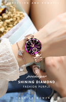 Montre POEDAGAR 719 pour femmes, luxe, or rose, acier inoxydable, quartz, étanche, version coréenne, montres pour femmes