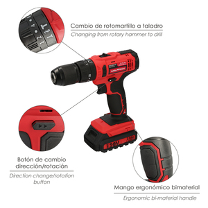 Trapano Avvitatore a Batteria 20V con 2 Velocità e Funzione Martello Batteria da 2Ah. 35 Nm di coppia. - Product Image 3