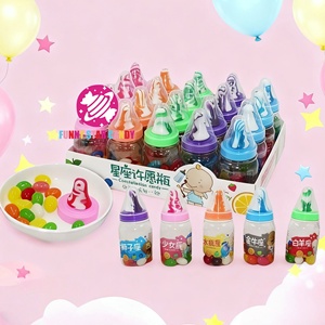 Logo personnalisé Biberon Tétine <span class=keywords><strong>Bonbon</strong></span> <span class=keywords><strong>Bonbon</strong></span> Saveur Fruit Sucette Sucette Sucette Arc-En-Ciel Gelée De Haricots Bonbons - Product Image 1