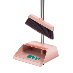 Broom And Dustpan Comb Set For Home Super Long Handle Upright Standing Dustpan For Home Room Kitchen Office