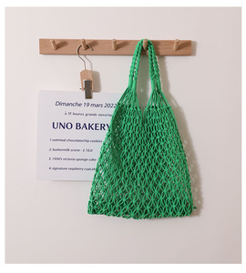 <span class=keywords><strong>Borsa</strong></span> estiva Boho macramè in cotone crociato con corda di paglia cava da spiaggia per vacanze in stile tinta unita in paglia fatta a mano - Product Image 2