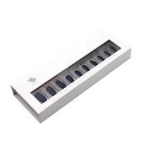 Boîte d'emballage de faux ongles blanc vide, Design personnalisé, 10 pièces