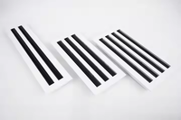 Diffuseur d'air carré en aluminium moderne à fente linéaire pour plafond