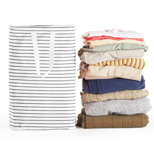 Household Popular <b>Large</b> Collapsible Laundry Basket Freestanding Clothes <b>Hamper</b> With Easy Carry Long Handles - Product Image 4