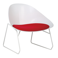 Fauteuils de direction modernes à dossier haut, meubles en plastique personnalisables avec base en métal thermolaqué pour la maison et le bureau