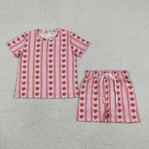 Wholesale Kids Clothing Outfits Baby Boys Blue Short Sleeves Trucks Shirt Shorts <b>Clothes</b> Set - Product Image 4